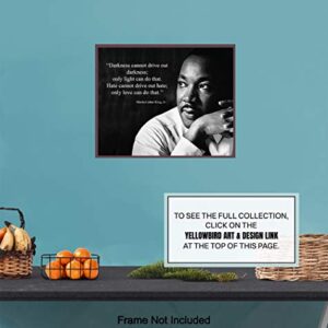 Martin Luther King Jr. Darkness Quote Wall Art Print - Ready to Frame Photo (8X10) - Home Decor - Makes a Great Educational Gift for Schools and Teachers - MLK Inspirational and Motivational