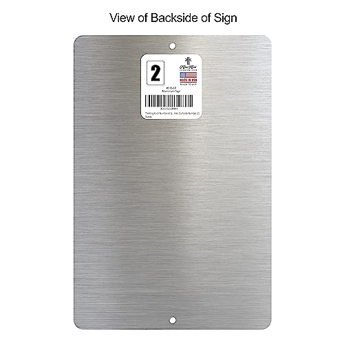 Numbered Sign 2 | 8 x 12 Aluminum Outdoor/Indoor Sign/Area Marker, Curbside Number (2)