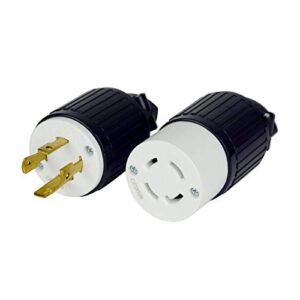 temco nema l14-30p / l14-30r plug set 30a 125/250v locking ul listed / generator