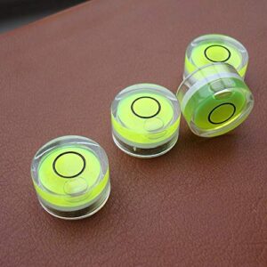 10pcs Bubble Spirit Level Degree Mark, 10x6mm Mini Circular Bullseye Level Inclinometers Use for Tripod, Phonograph, Turntable