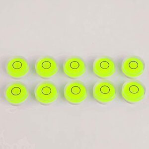 10pcs Bubble Spirit Level Degree Mark, 10x6mm Mini Circular Bullseye Level Inclinometers Use for Tripod, Phonograph, Turntable