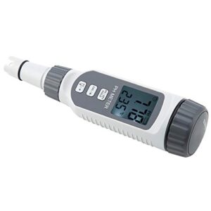 Digital PH Meter, Professional PH & Temperature Meter Portable Water Quality Tester Acidimeter PH818 0-14 pH Measurement Smart Precise ans Sensor LCD Screen