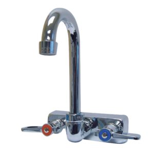 chrome gooseneck kitchen faucet, manual faucet operation, number of handles: 2 mfr. model # k-59