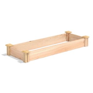 Greenes Fence Miracle-GRO Cedar Raised Garden Bed, 16" x 48" x 5.5" - Made in USA with North American Cedar