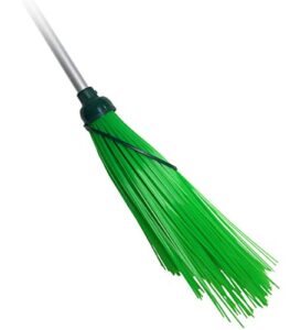 janilink elastik power green broom 55" - heavy duty all purpose broom