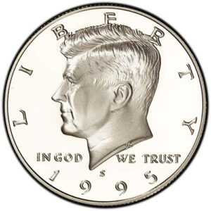 1995 s clad proof kennedy half dollar choice uncirculated us mint