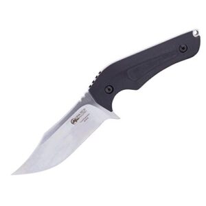 luna tech, ltk9704, 8.5in. brous tactical knife, d2 steel fixed blade, grain oriented 3d machined g10 handle, includes lightweight kydex sheath with clips