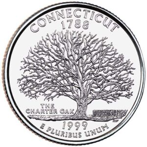 1999 s silver proof connecticut state quarter choice uncirculated us mint