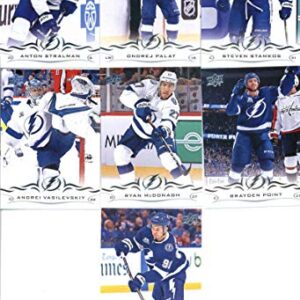 2018-19 Upper Deck Series 1 and 2 Hockey Complete Tampa Bay Lightning Team Set of 13 Cards: Steven Stamkos(#159), Andrei Vasilevskiy(#160), Ryan McDonagh(#161), Ondrej Palat(#162), Brayden Point(#163), Mikhail Sergachev(#164), Anton Stralman(#165), Nikita