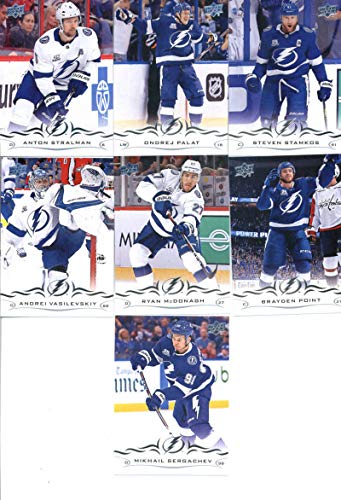 2018-19 Upper Deck Series 1 and 2 Hockey Complete Tampa Bay Lightning Team Set of 13 Cards: Steven Stamkos(#159), Andrei Vasilevskiy(#160), Ryan McDonagh(#161), Ondrej Palat(#162), Brayden Point(#163), Mikhail Sergachev(#164), Anton Stralman(#165), Nikita