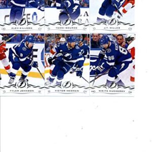 2018-19 Upper Deck Series 1 and 2 Hockey Complete Tampa Bay Lightning Team Set of 13 Cards: Steven Stamkos(#159), Andrei Vasilevskiy(#160), Ryan McDonagh(#161), Ondrej Palat(#162), Brayden Point(#163), Mikhail Sergachev(#164), Anton Stralman(#165), Nikita