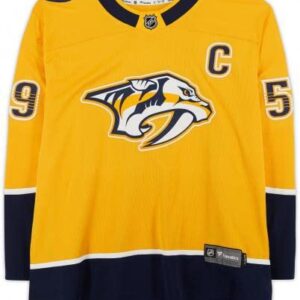 Roman Josi Nashville Predators Autographed Gold Fanatics Breakaway Jersey - Autographed NHL Jerseys