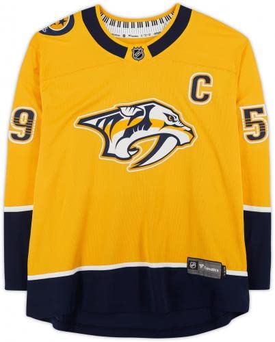 Roman Josi Nashville Predators Autographed Gold Fanatics Breakaway Jersey - Autographed NHL Jerseys