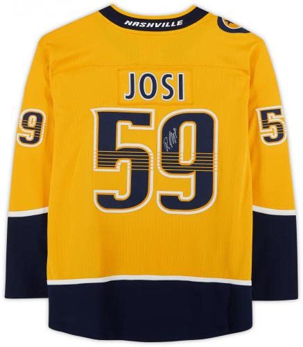 Roman Josi Nashville Predators Autographed Gold Fanatics Breakaway Jersey - Autographed NHL Jerseys