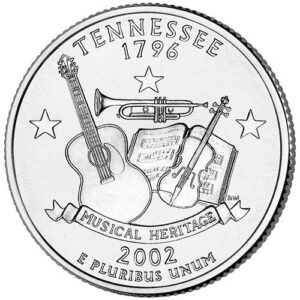 2002 s silver proof tennessee state quarter choice uncirculated us mint