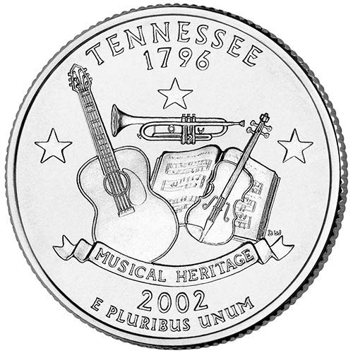 2002 S Silver Proof Tennessee State Quarter Choice Uncirculated US Mint