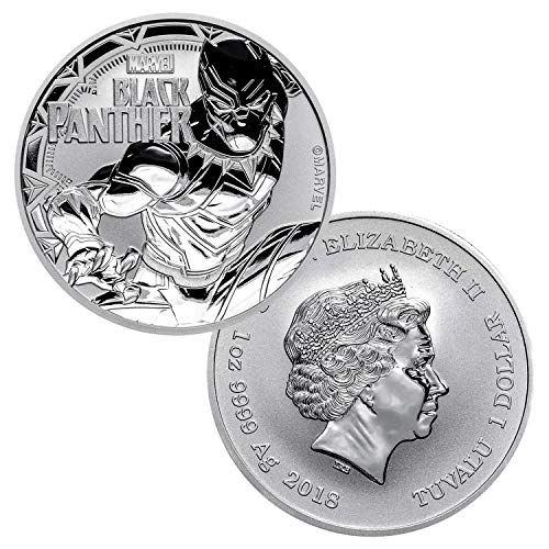 2018 Tuvalu 1 oz .999 Silver Marvel Black Panther $1 Brilliant Uncirculated