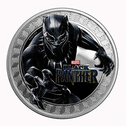 2018 Tuvalu .999 Silver Black Panther Colorized Proof $1 Proof