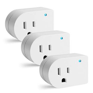 single surge protector plug, grounded outlet wall tap adapter with indicator light, 1 outlet,245j/125v, etl, white, 3pack