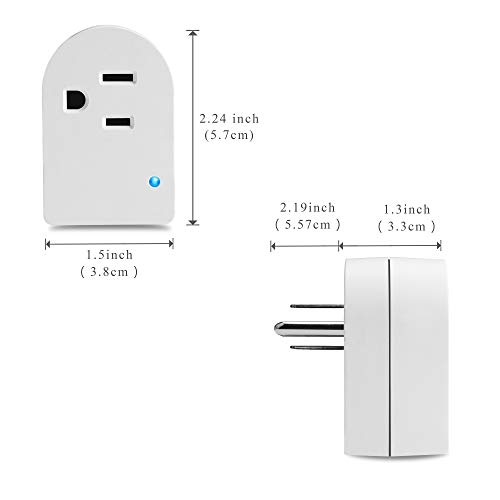 Single Surge Protector Plug, Grounded Outlet Wall Tap Adapter with Indicator Light, 1 Outlet,245J/125V, ETL, White, 3Pack