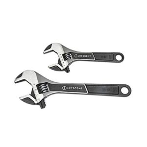 crescent 2 pc. wide jaw adjustable wrench set 6" & 10" - atwj2610vs
