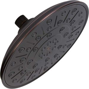 rainfall shower head - 8 inch large overhead rain showerhead with pressure boosting high flow, 2.5 gpm - oil-rubbed bronze