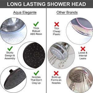 Rainfall Shower Head - 8 Inch Large Overhead Rain Showerhead With Pressure Boosting High Flow, 2.5 GPM - Oil-Rubbed Bronze