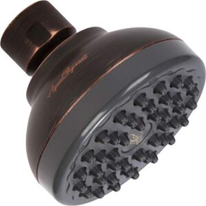 pressure boosting shower head - high pressure water saver showerhead best for low flow showers, 2.5 gpm - oil-rubbed bronze