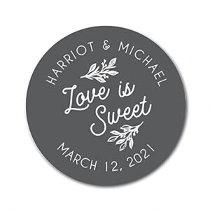 Love is sweet stickers, Love is sweet labels, Party Favor Stickers, Honey wedding favor labels F16:19