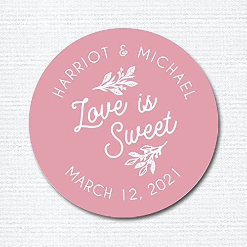 Love is sweet stickers, Love is sweet labels, Party Favor Stickers, Honey wedding favor labels F16:19