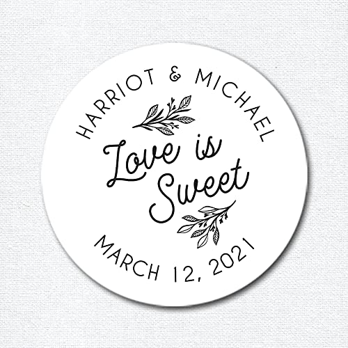 Love is sweet stickers, Love is sweet labels, Party Favor Stickers, Honey wedding favor labels F16:19