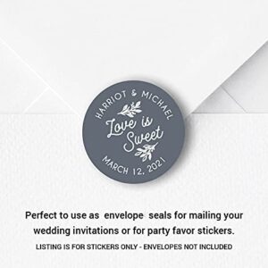 Love is sweet stickers, Love is sweet labels, Party Favor Stickers, Honey wedding favor labels F16:19