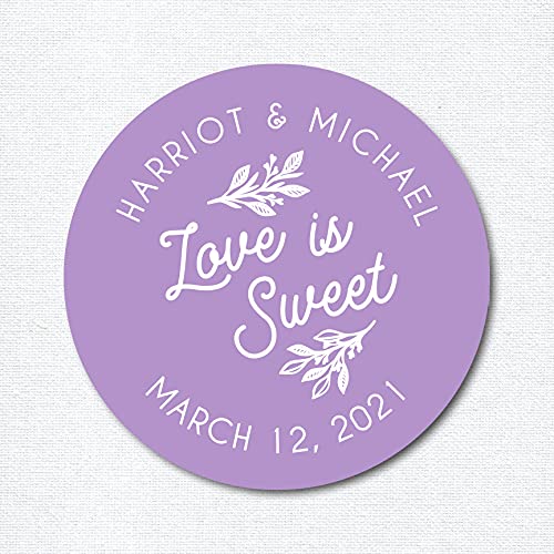 Love is sweet stickers, Love is sweet labels, Party Favor Stickers, Honey wedding favor labels F16:19