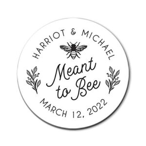 meant to bee sticker, honey favor stickers, meant to bee labels, custom wedding stickers, honey bee party, f16:18