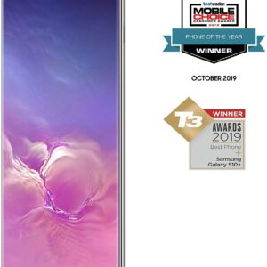 Samsung Galaxy S10+ Plus 128GB / 8GB RAM SM-G975F Hybrid/Dual-SIM (GSM Only, No CDMA) Factory Unlocked 4G/LTE Smartphone - International Version (Prism Black, 128GB)