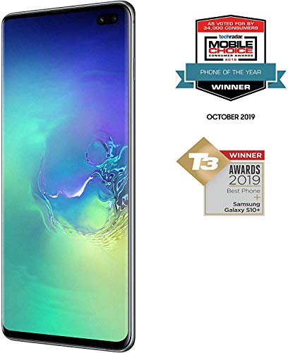 Samsung Galaxy S10+ Plus 128GB / 8GB RAM SM-G975F Hybrid/Dual-SIM (GSM Only, No CDMA) Factory Unlocked 4G/LTE Smartphone - International Version (Prism Green, 128GB)