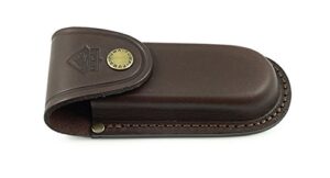 puma german brown leather belt pouch/sheath for folding knives