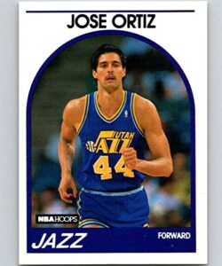 1989-90 hoops basketball #223 jose ortiz rc rookie card utah jazz official nba trading card