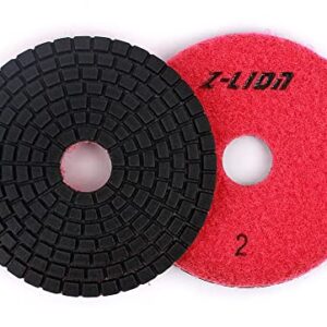 Z-Lion Dimoand 3 Step Polishing Pad 4" Abrasive grinding wheel 3-Pcs Step 2 for Granite Marble