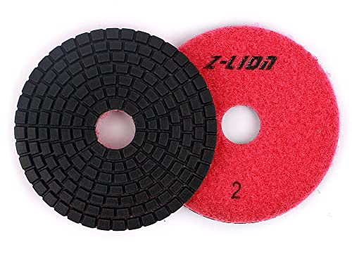 Z-Lion Dimoand 3 Step Polishing Pad 4" Abrasive grinding wheel 3-Pcs Step 2 for Granite Marble