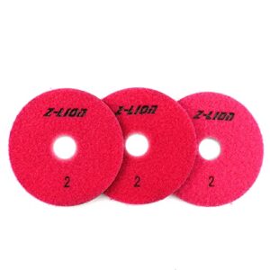 Z-Lion Dimoand 3 Step Polishing Pad 4" Abrasive grinding wheel 3-Pcs Step 2 for Granite Marble