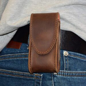 Hide & Drink, Case Compatible with Swiss Army Knife, Handmade from Full Grain Leather - Bourbon Brown