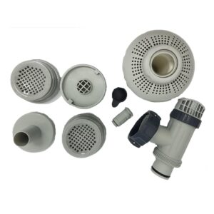 intex 26005e above ground swimming pool inlet air water jet part kit with plunger valve, strainer connector, jet nozzle, strainer grid & more