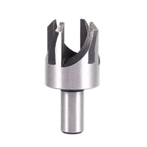 8 Pcs Chamfer Wood Plug Cutter Drills Straight & Tapered Taper Claw Type Drill Bits 5/8" 1/2" 3/8" 1/4" Woodworking Cutting Tool