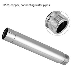 Shower Extension Tube Stainless Steel Round Shower Pipe Chrome Plating Handheld Shower Head Extender for Bathroom Accessory5 Inch