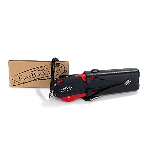 EasyCut 2000 Safe Retractable Box Cutting Utility Knife, Red, 09638