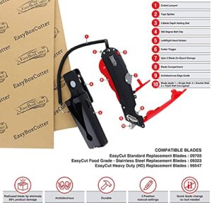 EasyCut 2000 Safe Retractable Box Cutting Utility Knife, Red, 09638