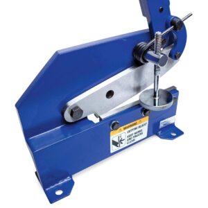 Eastwood 8 in. Bench Shear Throatless Multiple Purpose Bench Top Throatless Sheet Metal Cutter Tool Solid Steel Frame Mounting Type