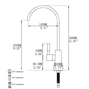 EKRTE Commercial Water Filtration Faucet Brass Drinking Water Purifier Faucet, Oil Rubbed Bronze Kitchen Bar Sink Drinking Water Purifier Faucet