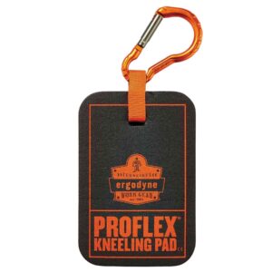 ergodyne - 18565 proflex 365 mini kneeling pad with carabiner, 4" x 6" x 1", black